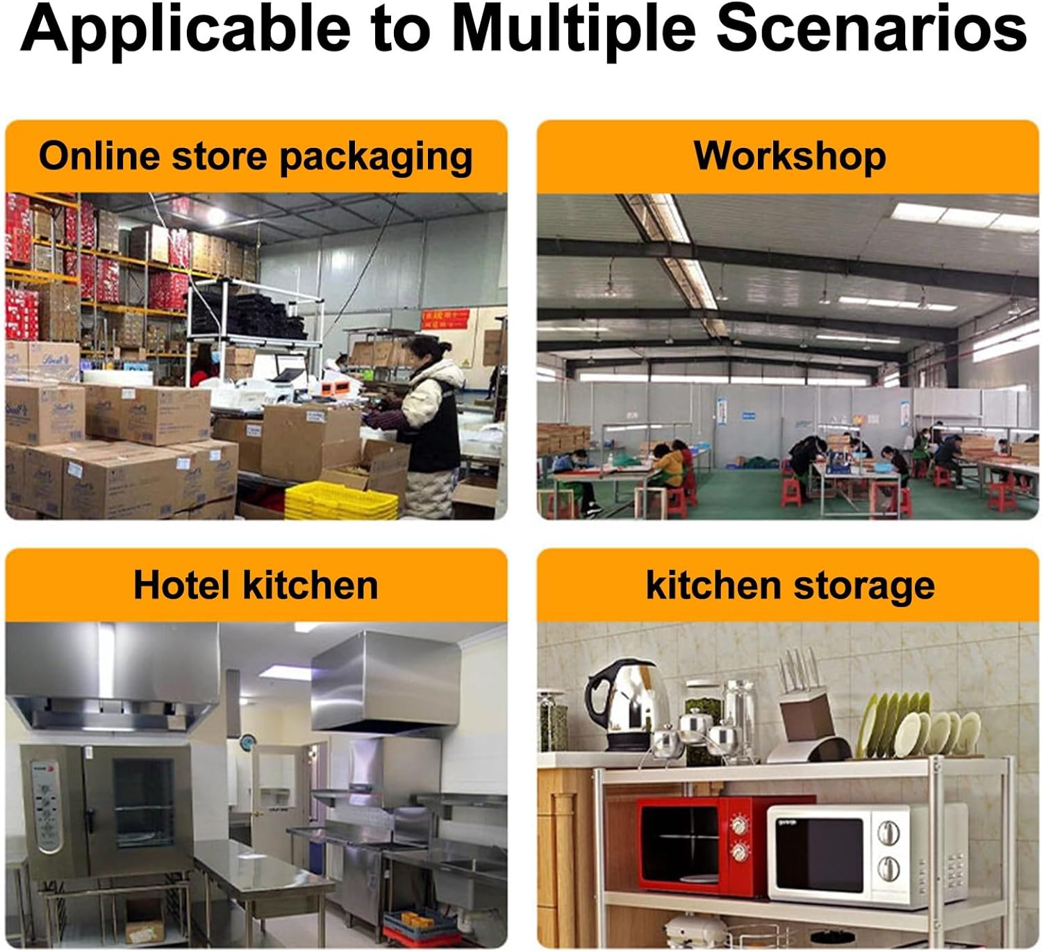 Heavy Duty Stainless Steel Work Table with 2 Shelves - Metal Food Prep Station for Kitchen, Garage, Home & Warehouse - Durable 80x50x80cm (31x20x31in)