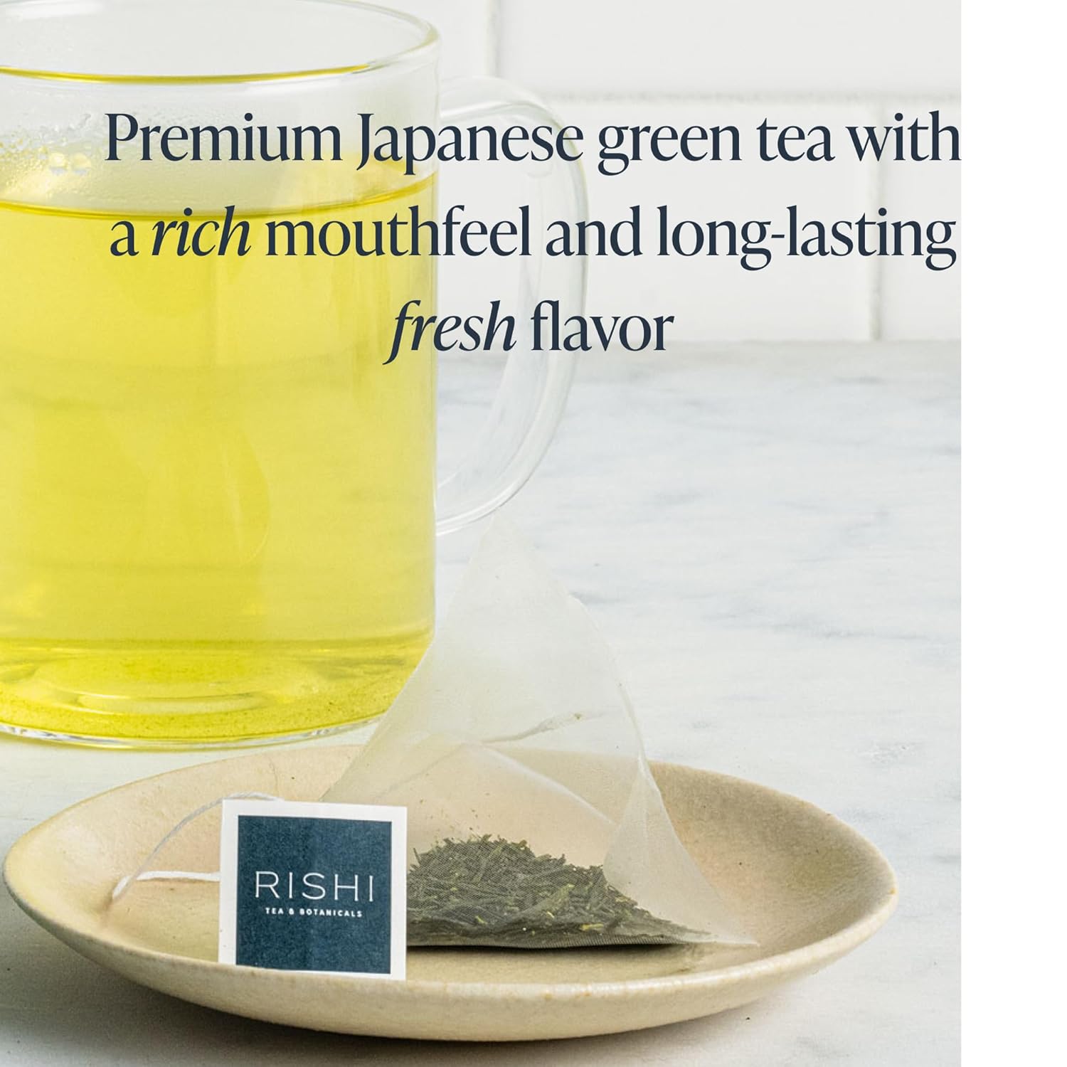 Rishi Tea Sencha Green Tea - Organic Sachet Bags, Caffeinated Japanese Green Tea, Enjoy Hot or Iced - 30 Count