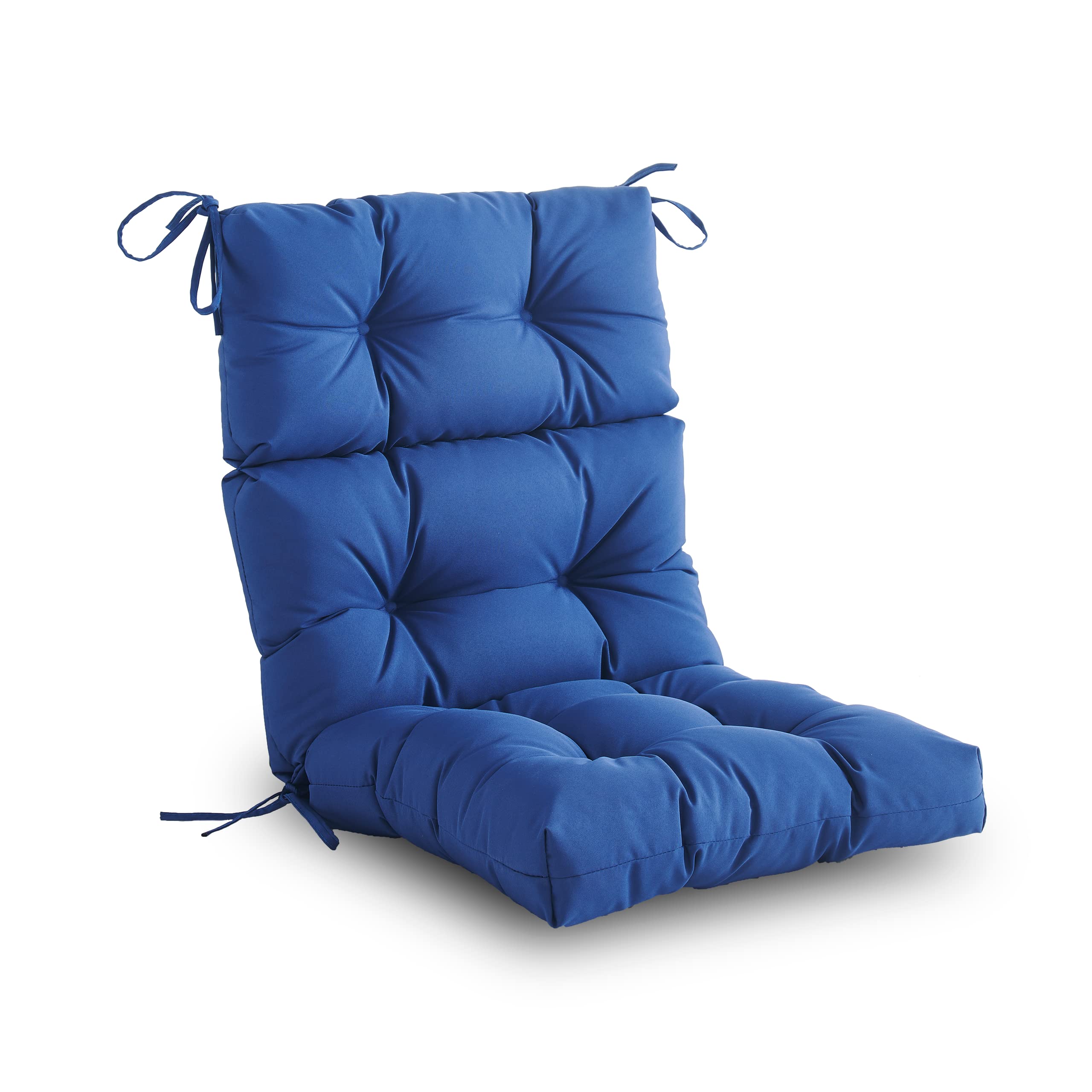 Outdoor/Indoor High Back Chair Cushion, Waterproof All-Weather Stuffed High Rebound Foam Adirondack Chair, Navy Blue