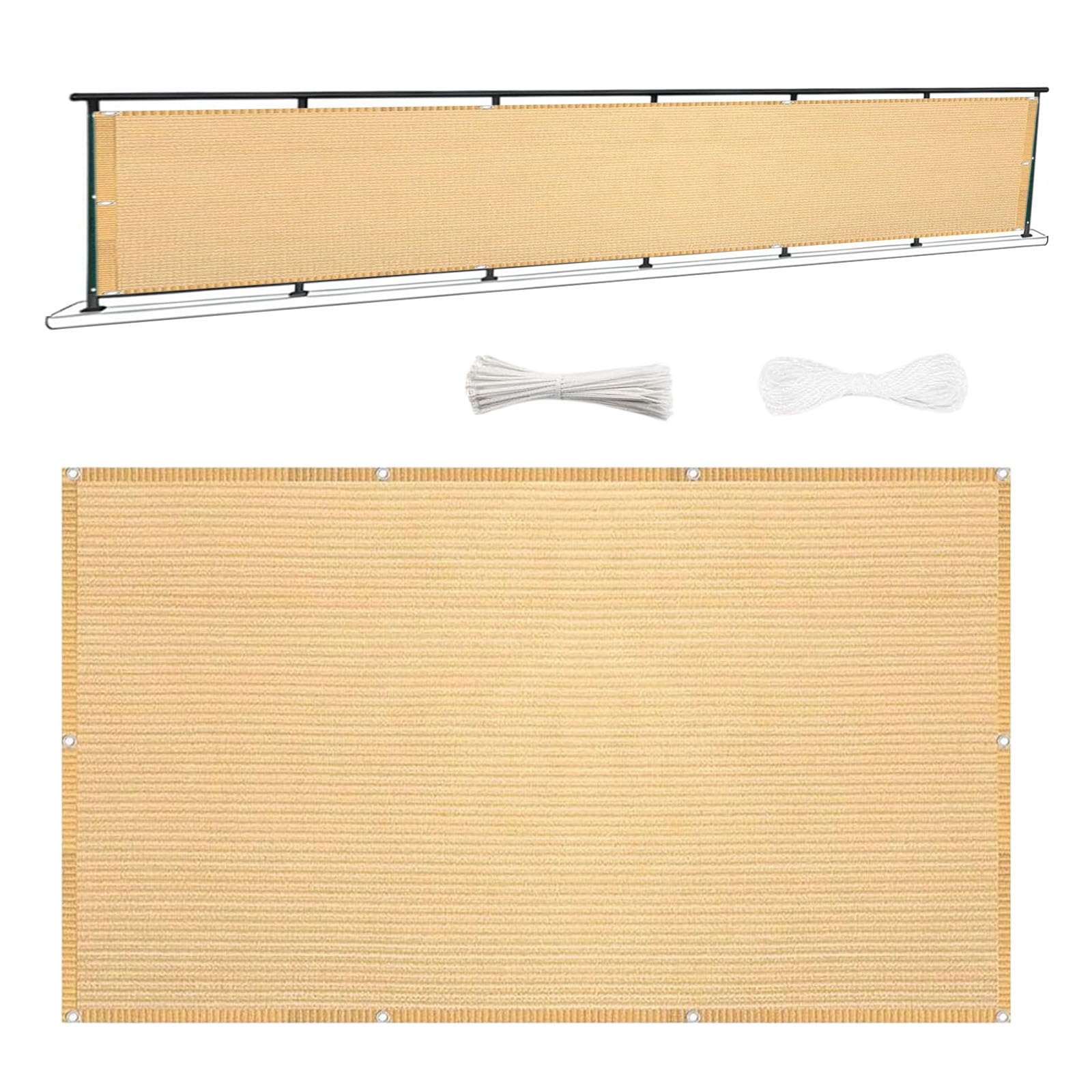 Toile protection contre soleil et vent en tissu HDPE respirant 200x340cm