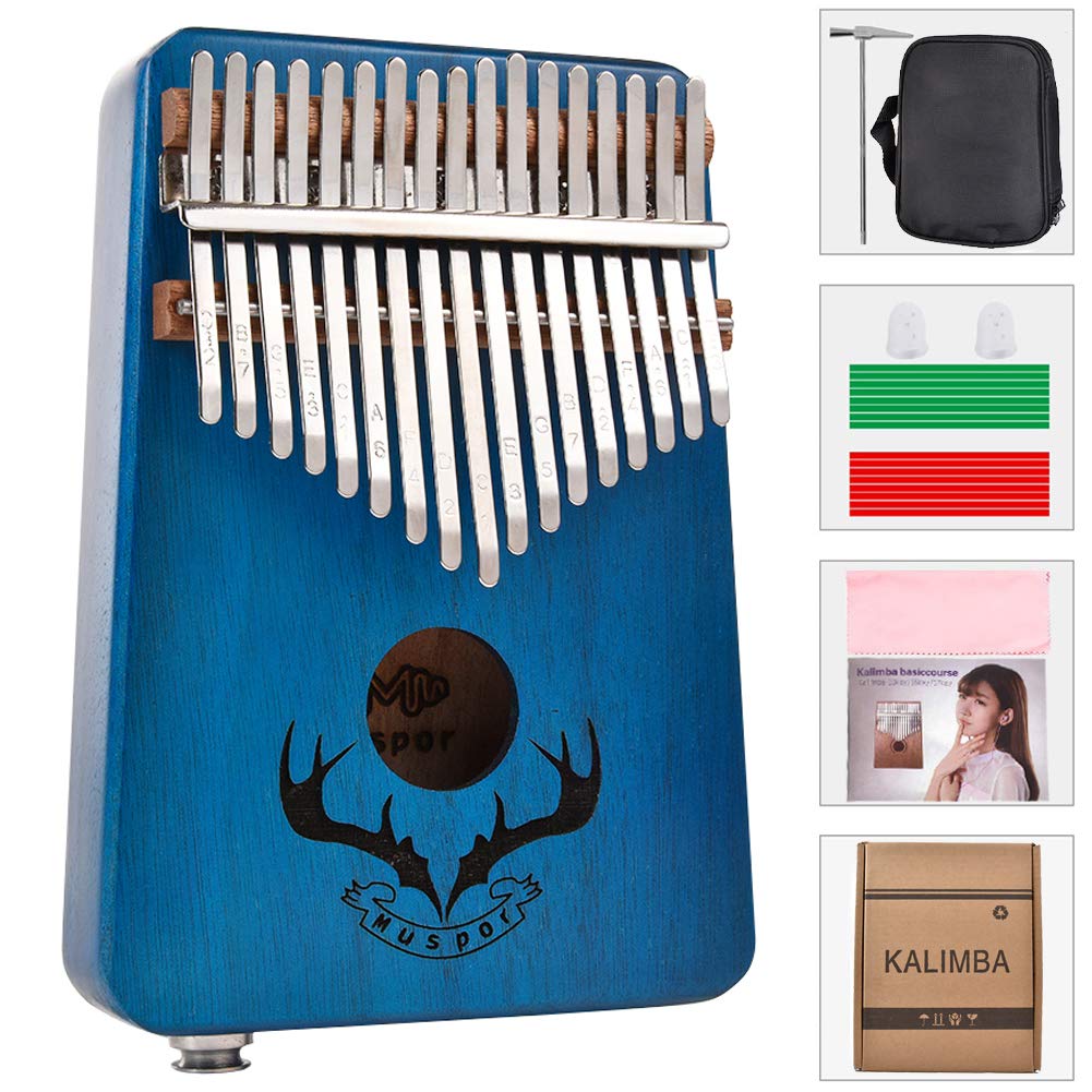 Alnicov 17 tasti Kalimba Thumb Piano, Finger Piano, Africa Musical Instrumentos, Mogano, Per Strumenti Per Principianti