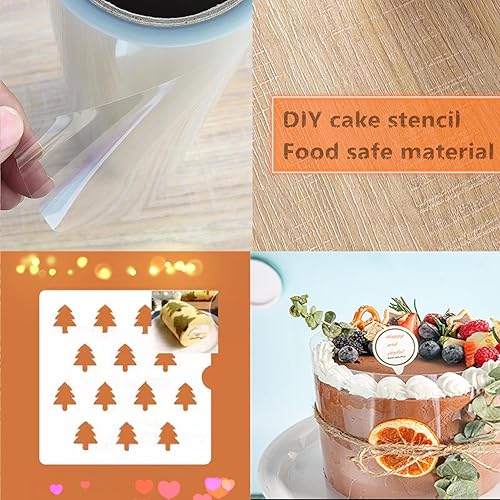 Miniatura 6 de ZHluja Rollos de 12 pulgadas x 40 pies de transparencia de 4 mil hojas de plantilla en blanco, hoja de acetato transparente Mylar para Cricut, papel