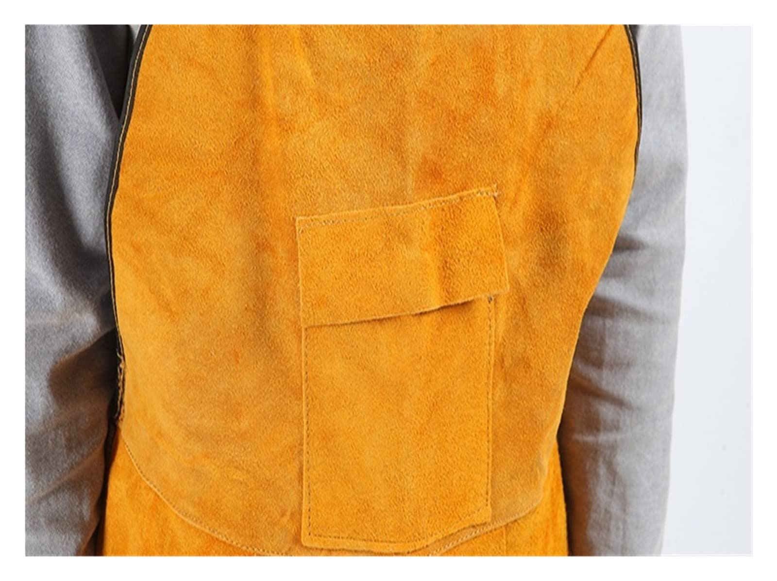 Delantales de soldadura, mono de soldador protector, ropa de trabajo de protección térmica ajustable, trajes de soldadura con aislamiento térmico de cuero(Nero)