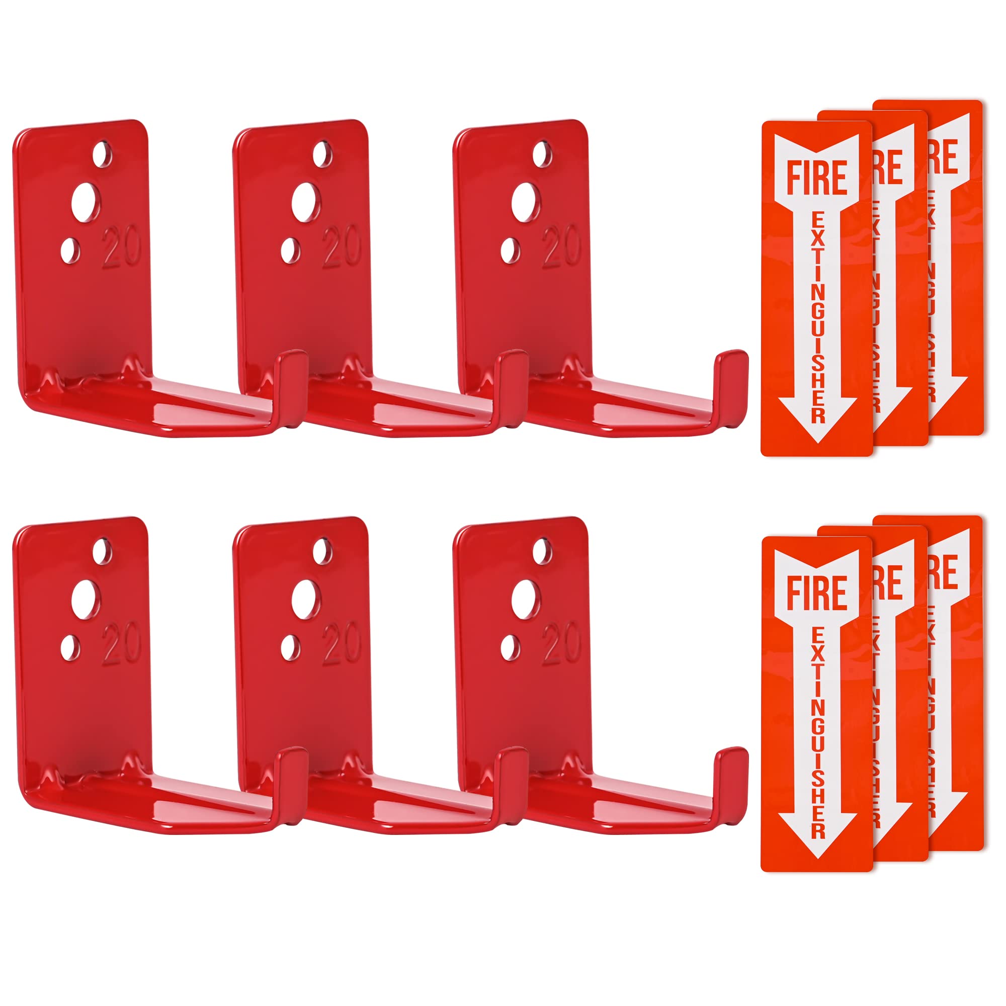 Buy 6 Pieces Fire Extinguisher Holder Extinguisher and 6 Pieces Fire