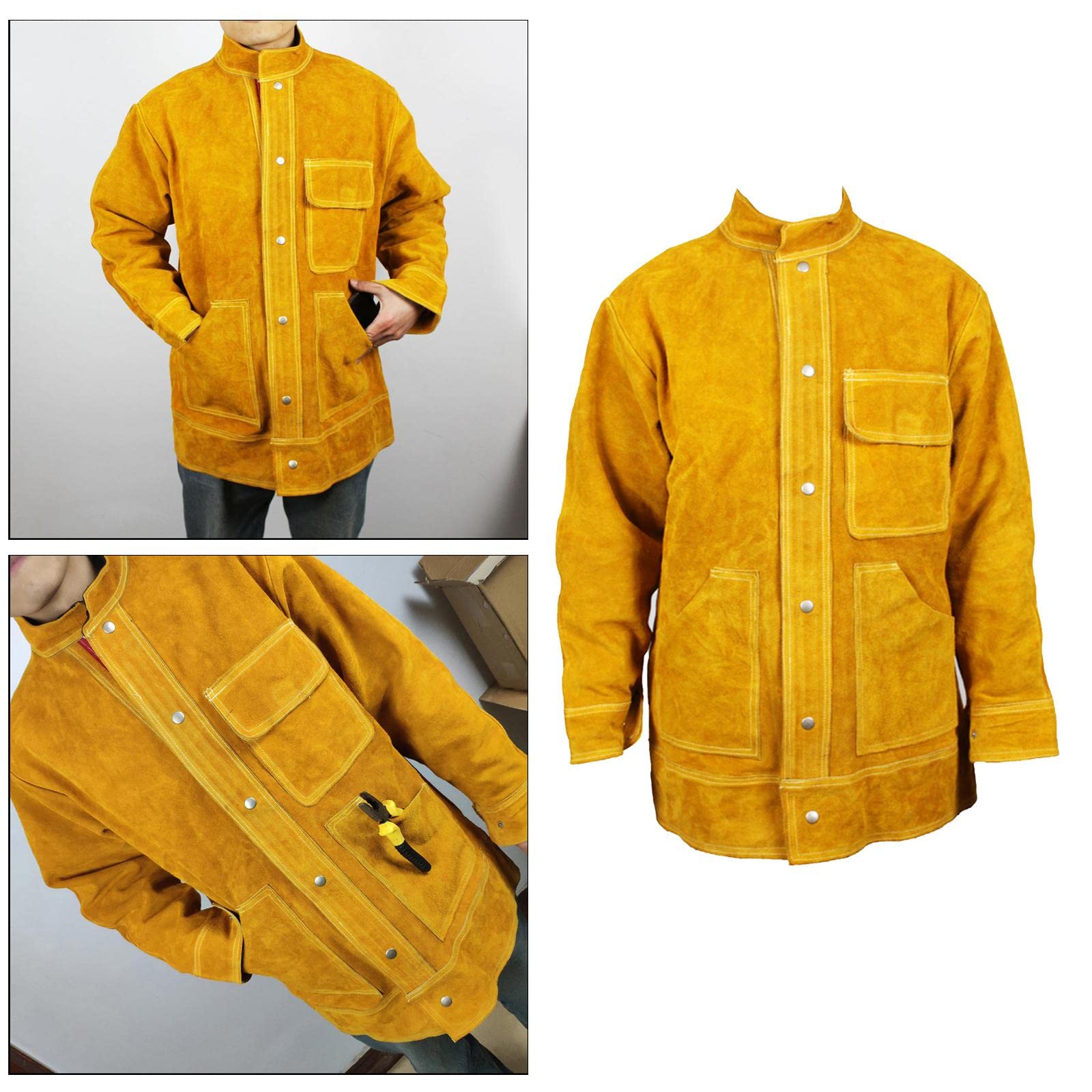 Chaqueta de Soldar de Cuero de, Delantal Protector, Traje de Herramientas
