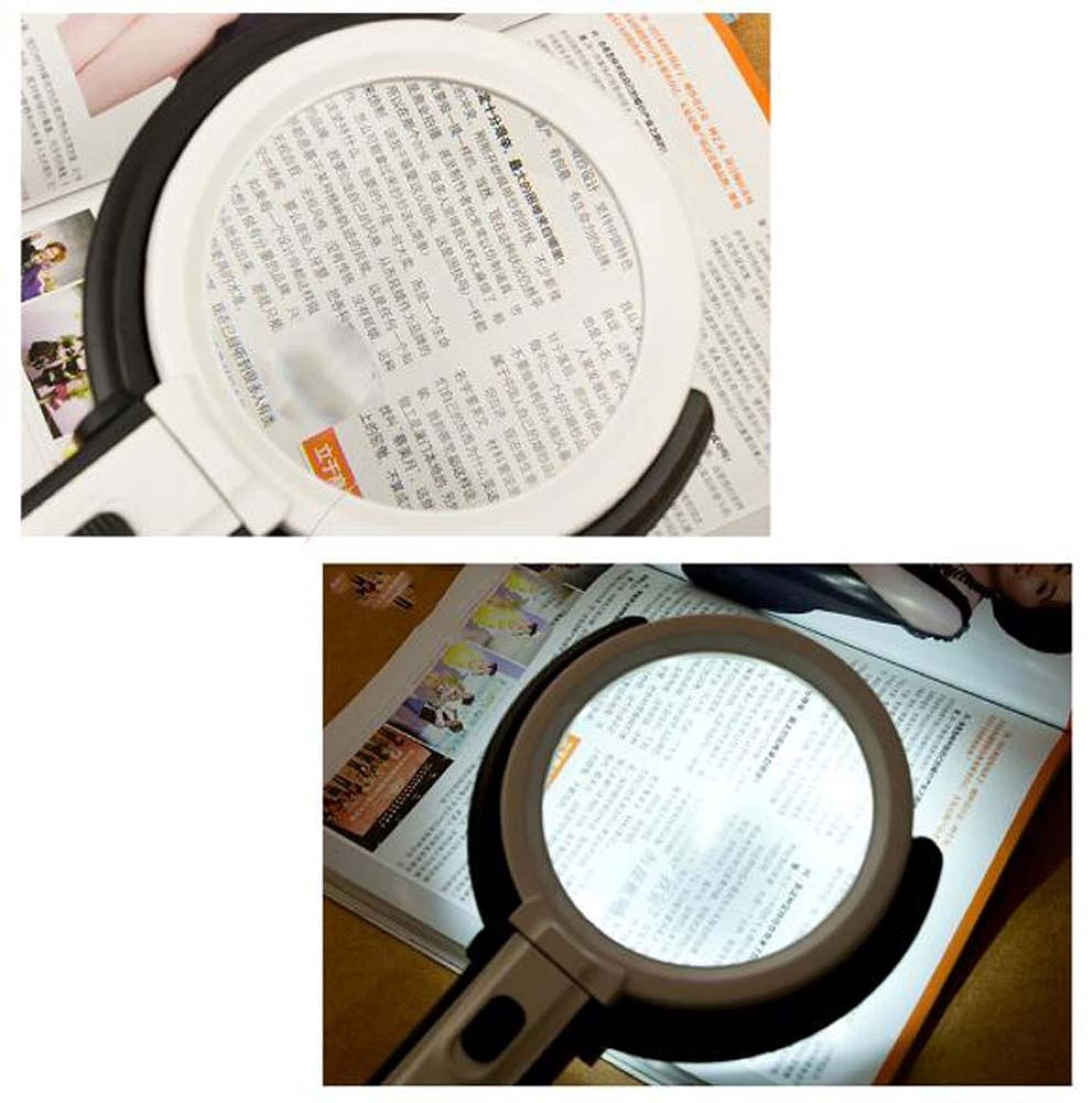 Lente d'Ingrandimento Grande Obiettivo Zoom 5X 10x Nuova Lente d'Ingrandimento Portatile Leggera da 80 mm, Lente per Leggere Hobby Giornali Mappe Monete Artigianato a Maglia