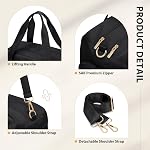 VININE Sport Duffle Bag for Women, Carry On Travel Bag with Shoe Compartment & Wet Pocket, Waterproof Weekender Overnight Gym Bag for Beach Camping Business Trip, Fits Under Airline Seat Black