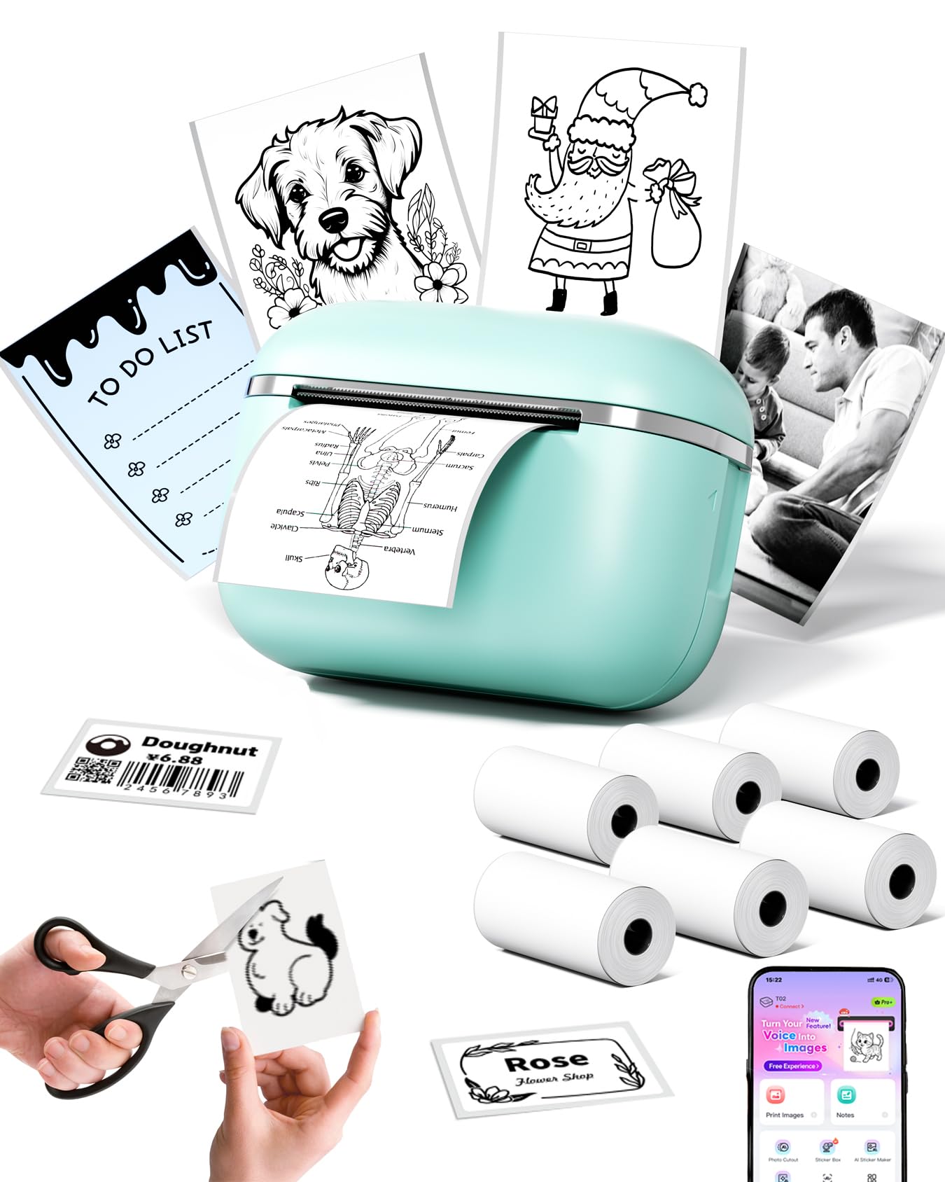 stampa per label adesiva verde t02e