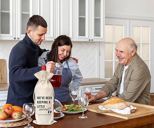 Miniatura 5 de Bolsa de vino de regalo de anuncio de embarazo (1 pieza), regalos para mejores amigos, colegas, padres, madres, tíos, tías, abuelos, abuelas,