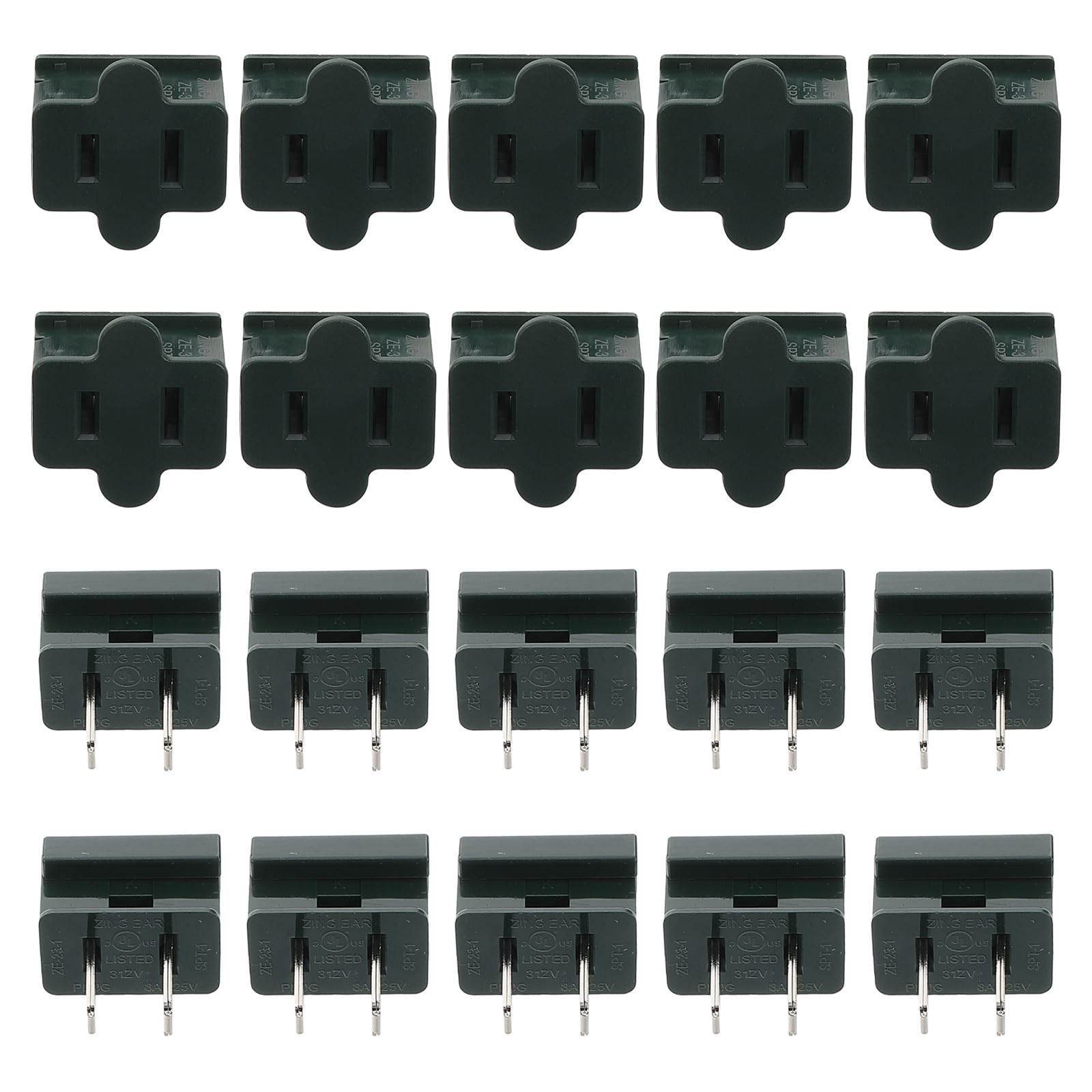 Toddmomy 20 Piezas Conector Macho y Hembra para Iluminación Navideña SPT-1, Verde, Plástico E Hierro, Conexión Rápida, Ajuste para Uso Doméstico