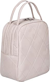 Machine Washable Women Quilted Fabric Insulated Reusable Cooler Lunch Bag Tote Adult Thermal Lunch Box Storage Bag for Ｗork (Cloud Camo)