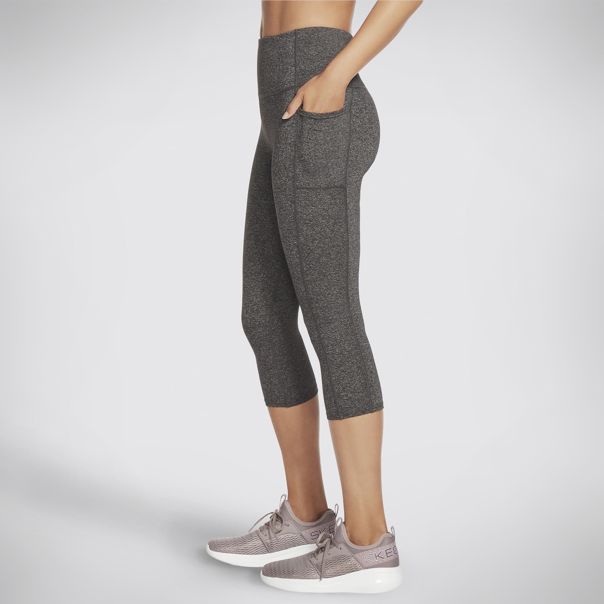 Skechers Damskie legginsy Go Walk z wysokim stanem do połowy łydki