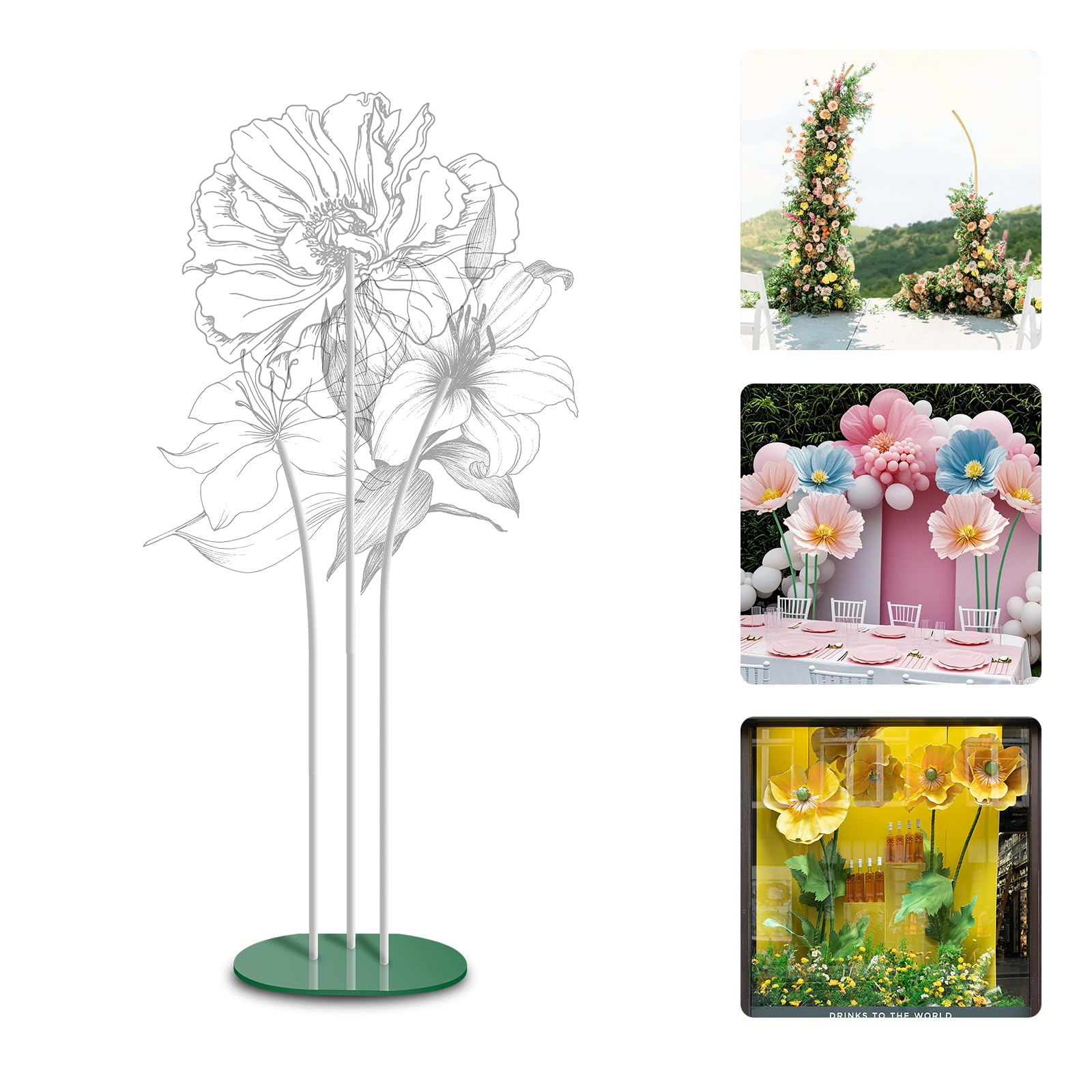 Amazon.com : Mverse Heavy-Duty Metal Stand Base for Giant Flowers