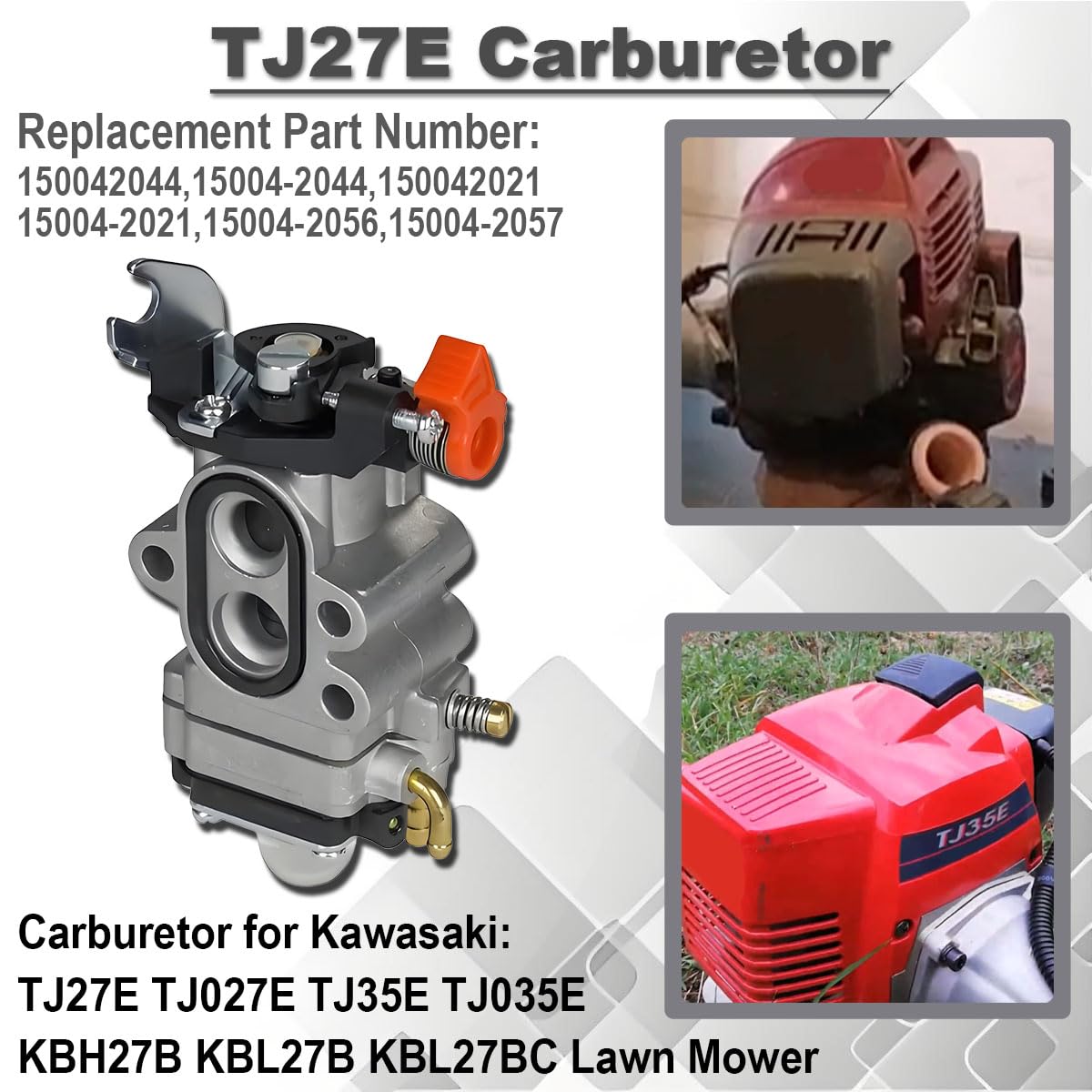 TJ27E Carburateur pour Kawasaki TJ027E TJ35E TJ035E KBH27B KBL27B KBL27BC débroussailleuse pour Walbro WYA93-932 Pièces et accessoires pour débroussailleuses de jardin 15004-2056