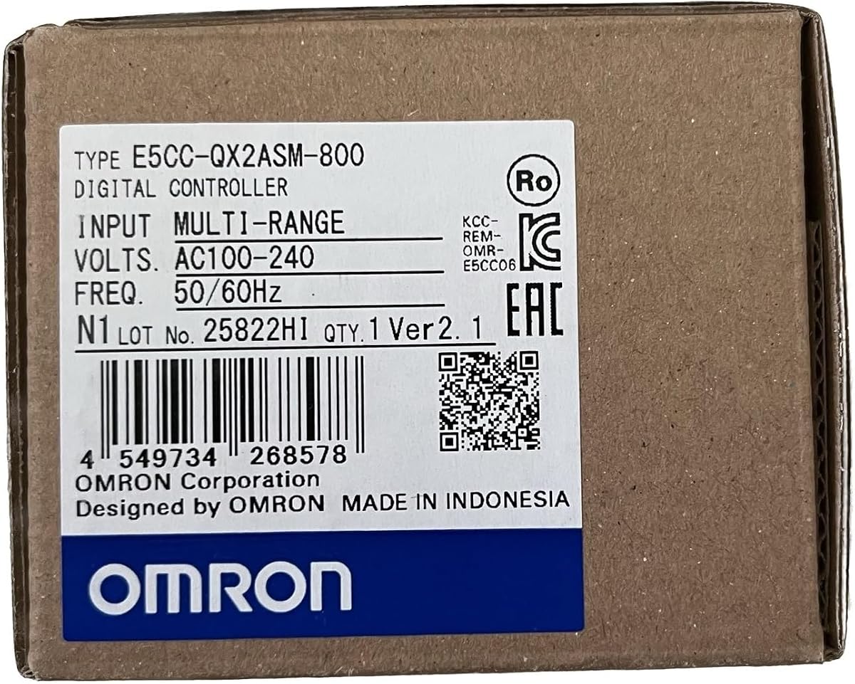 OMRON E5CC-QX2ASM-800 1/16 DIN, 100-240 VAC, 50/60 HZ, Process Temperature Controller