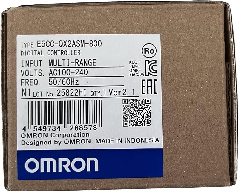 OMRON E5CC-QX2ASM-800 1/16 DIN, 100-240 VAC, 50/60 HZ, Process Temperature Controller
