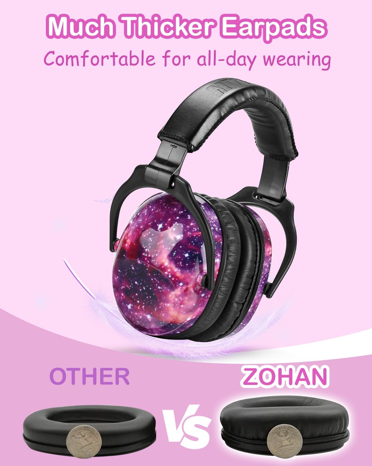 ZOHAN Kids Ear Protection 5 Pack,Kids Noise Canceling Headphone for Concerts, Monster Truck, Fireworks