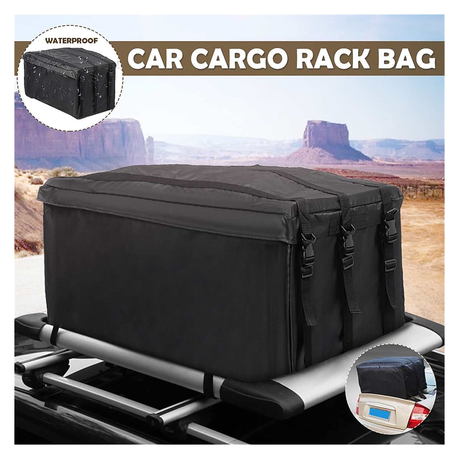 Dachgepäckbeutel Schwarz Waterproof Storage Travel