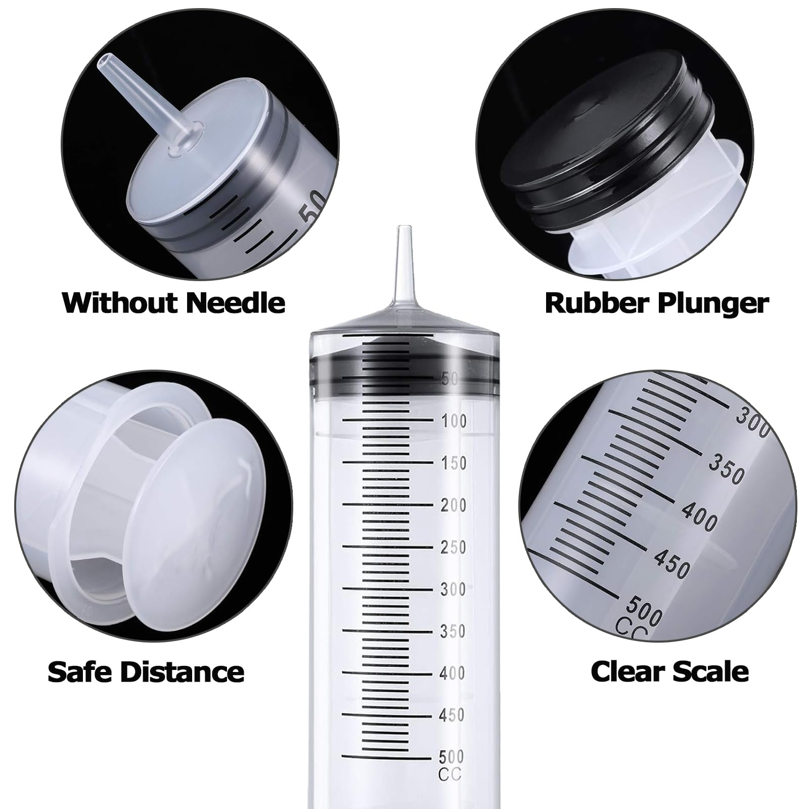 150 ml spuit met slang, 2 stuks herbruikbare plastic spuit met