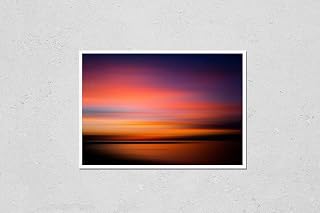 HardPress Wall Art Poster Print of Sunset at The Beach. Blurred Panning Motion. Abstract