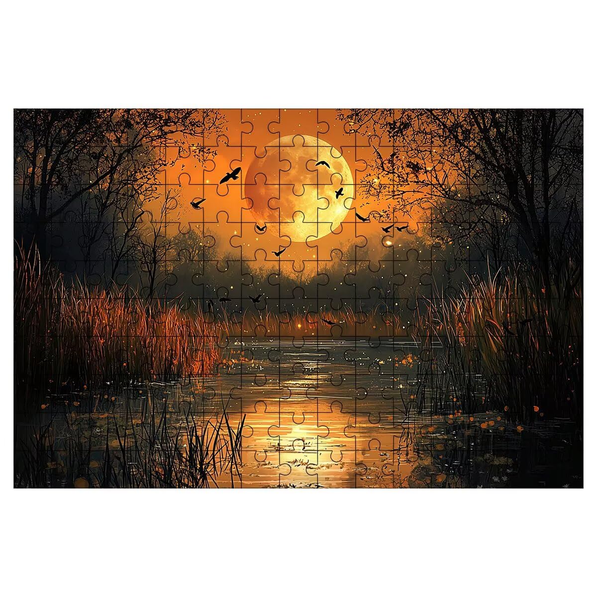 Puzzle 4000 Pezzi Paesaggi, Puzzle Adulti Luna in Legno, 141x87cm -1459