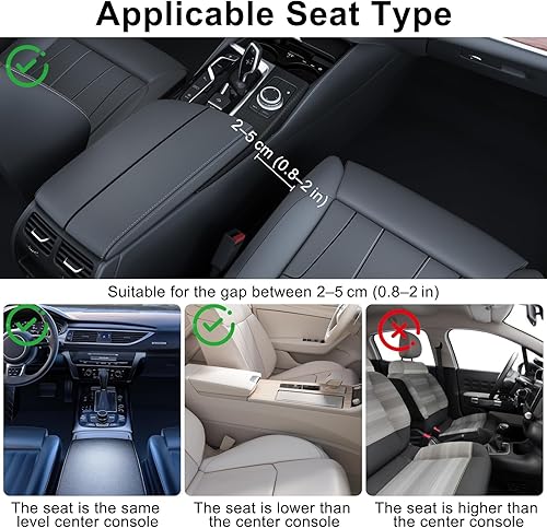 Miniatura 5 de EEEKit Portavasos de coche, soporte de copa de cuña con costura para asiento de automóvil, organizador de almacenamiento de teléfono celular,