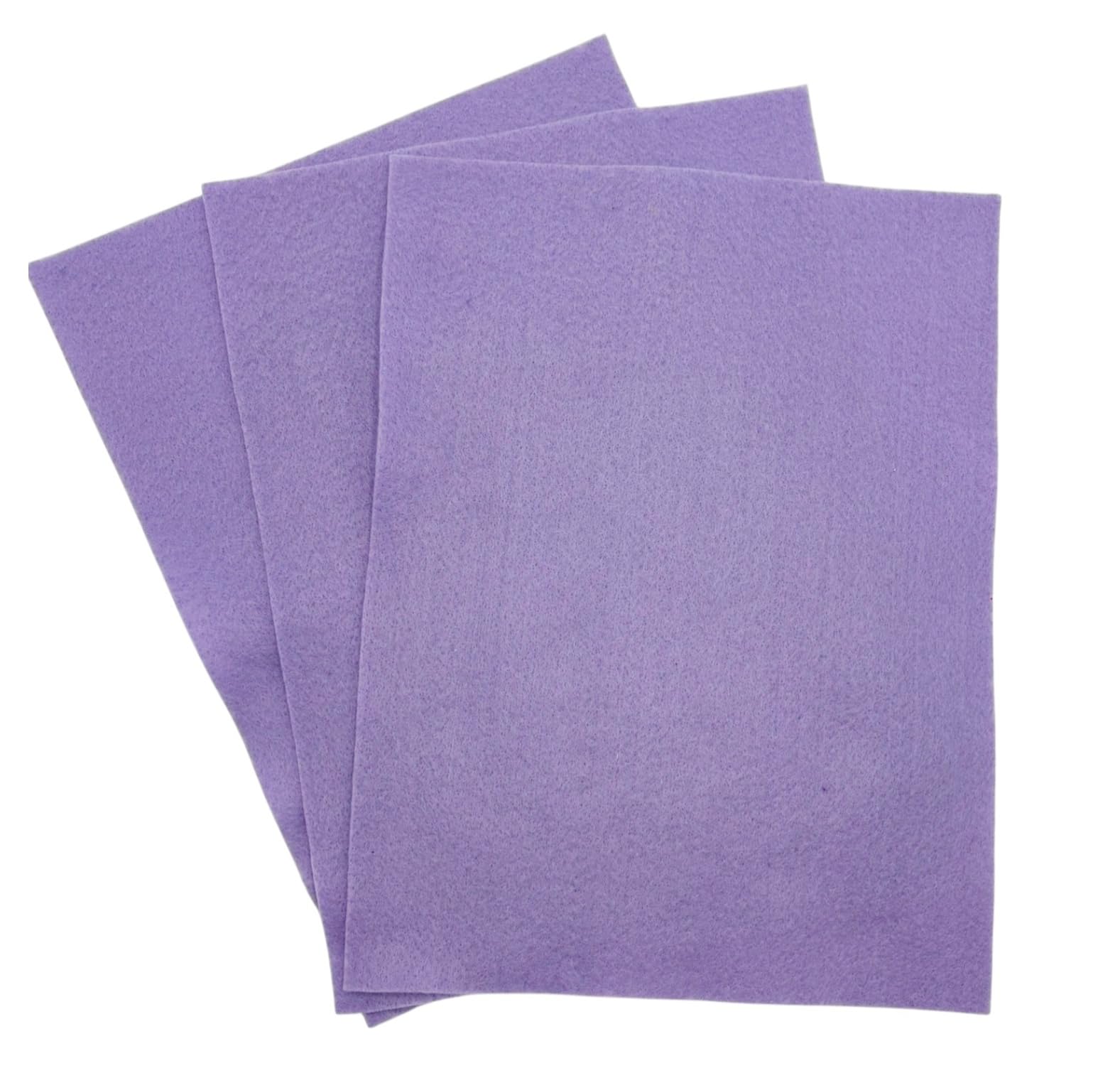 Felt Fabric Plain Colour Polyester 3 Different Sizes: A4 Sheets/Half metre/Metre 90cm Wide (Lilac, Metre (100cm x 90cm)) โ image 1