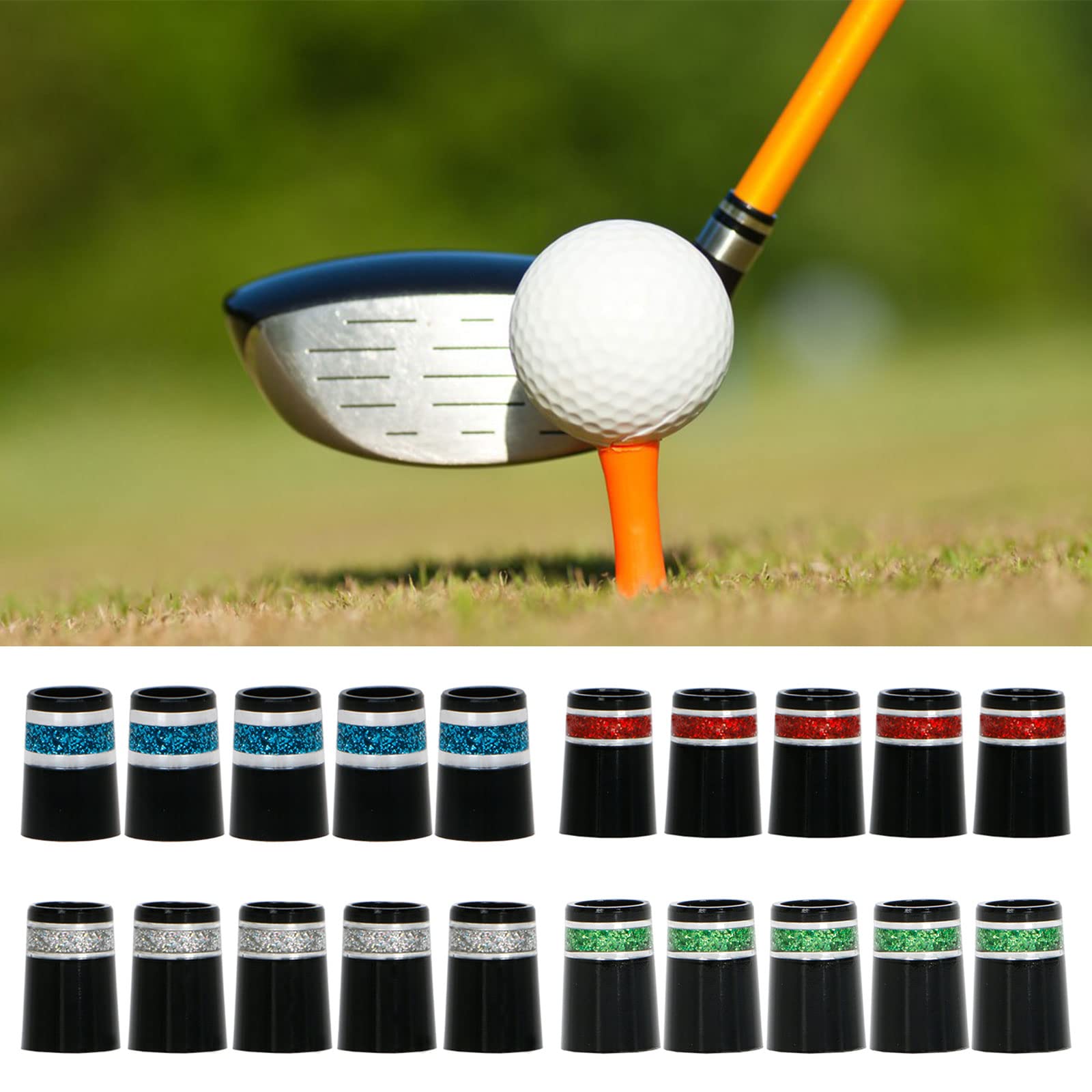 KAKASEA 10 puntali in ferro per mazze da golf, per alberi conici e paralleli da 0,9 cm e 0,9 cm