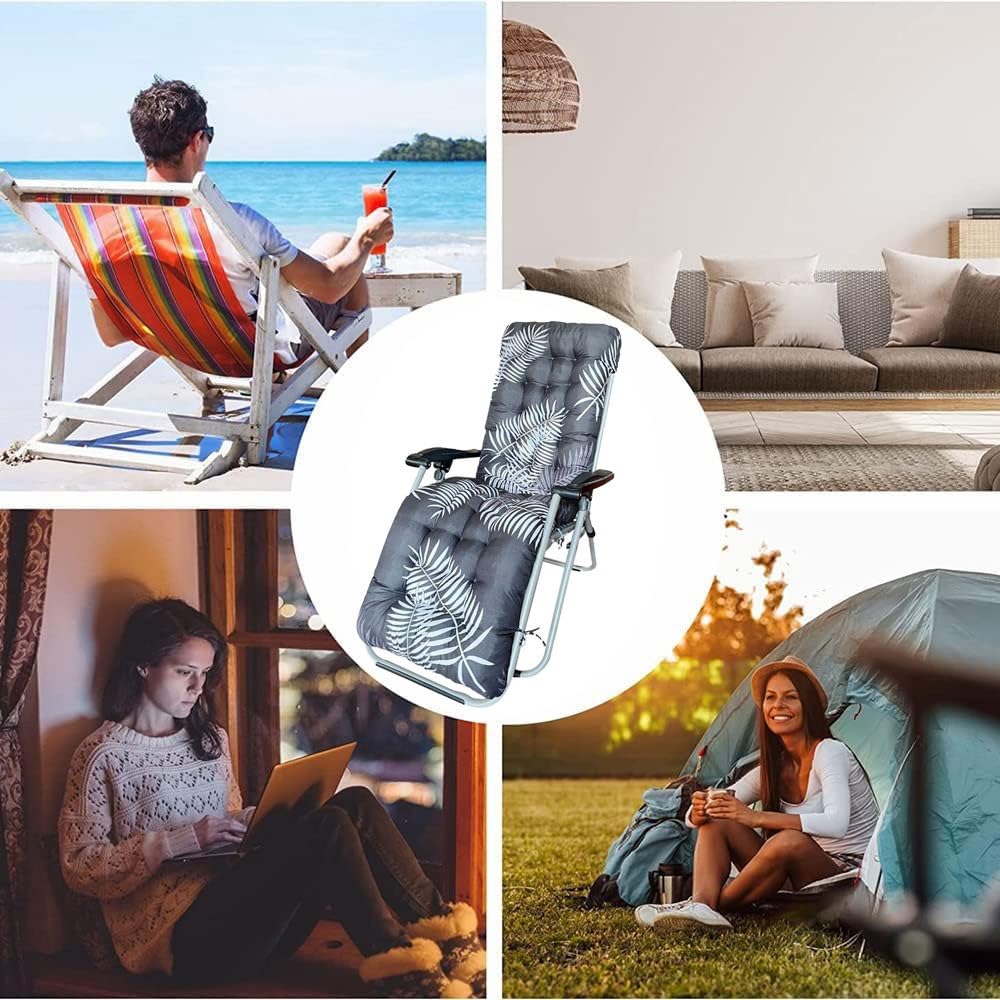 Cuscino Imbottito Per Sdraio 53x170cm - Traspirante E Antiscivolo Per Esterno - Foto 5