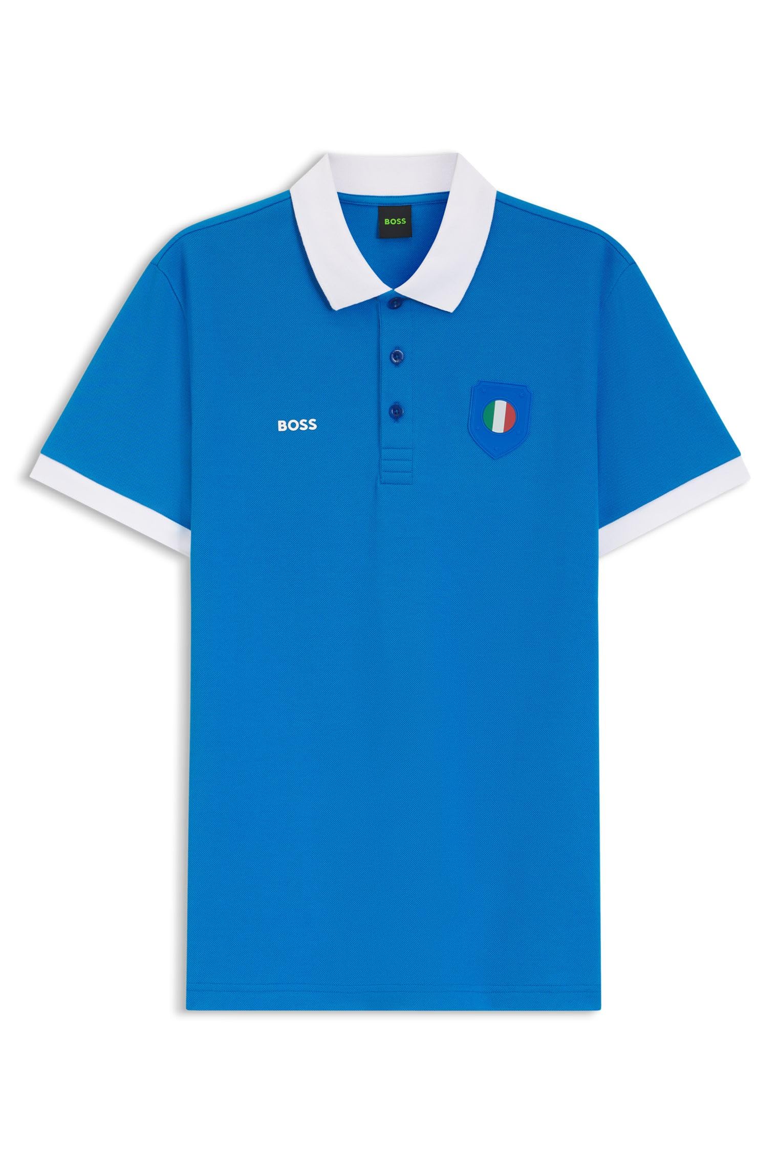 BOSS Mens PL BB BC Lux Paddy Paddy Polo Shirt with Country Flag