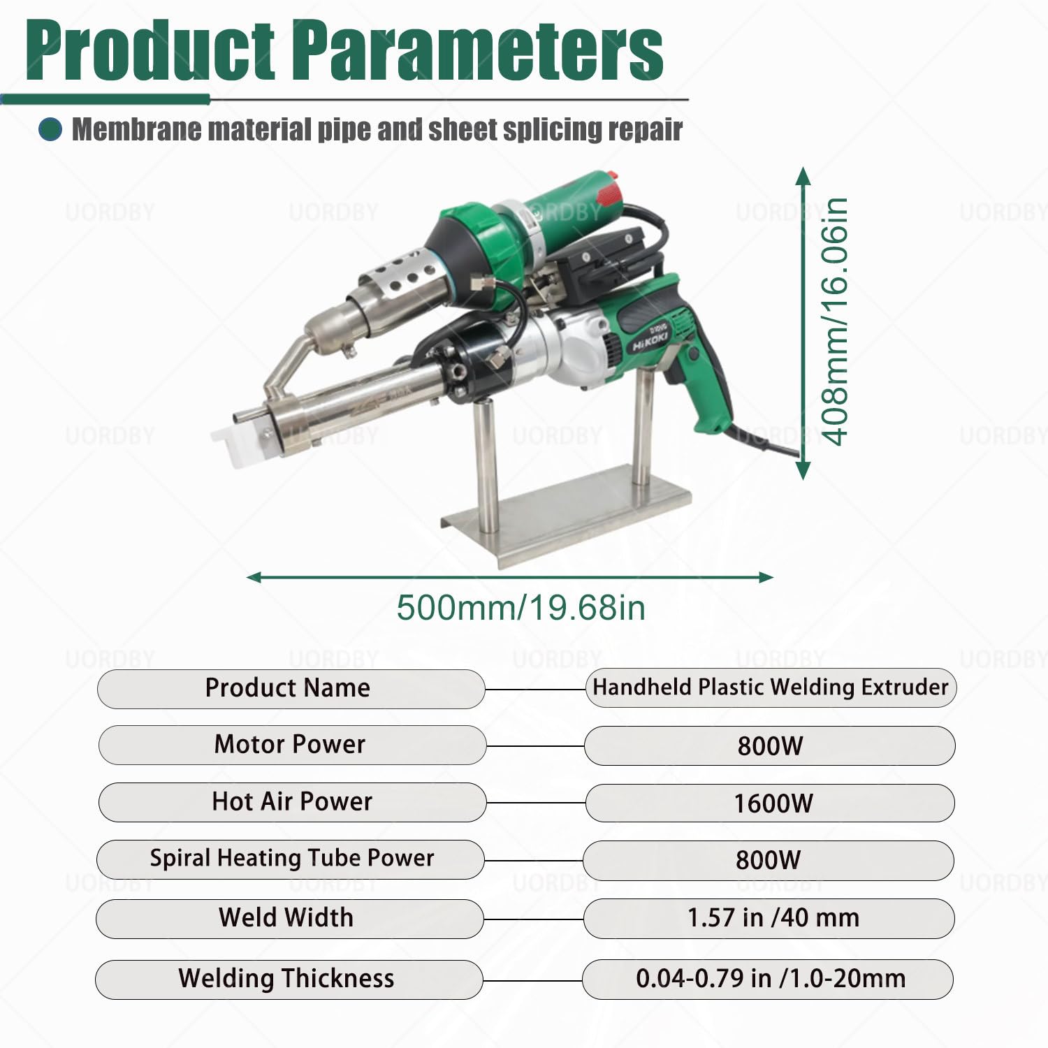 Máquina de Soldadura portátil para plásticos con Mecanismo de Doble Calentamiento para PP, HDPE y LDPE. Máquina de Soldadura por extrusión eficiente para geomembranas y Cubiertas
