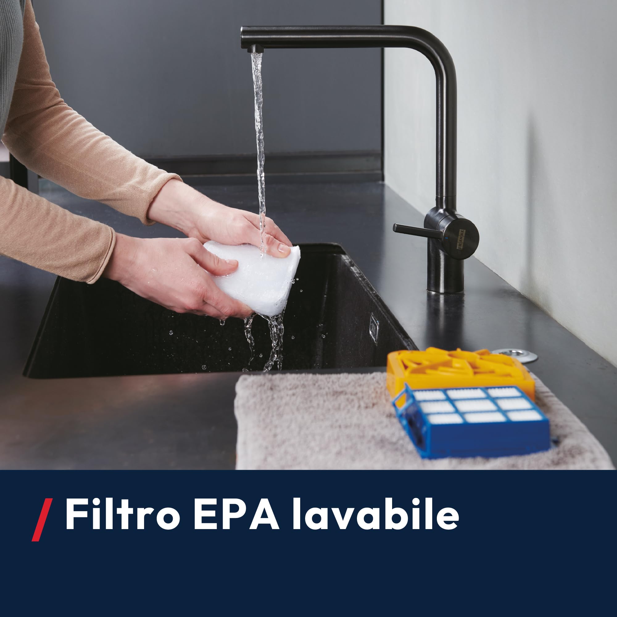 Hoover Aspirapolvere a traino con sacco Telios – Compatto, Silenzioso 69 dBA, Capacità sacco 3,5L, Leggero e con filo, Spazzola Parquet, Raggio d’azione 9,6 m, Filtro polvere EPA12 [TXLZ72HM]
