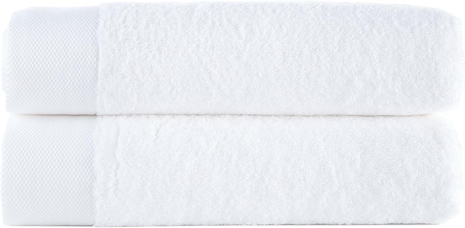 Personalized Hand Towels 2pcs - Customized Turkish Hand Towel - Cotton Towel Set - Monogrammed Towels with Initials Name Embroidery (White, Hand Towel)