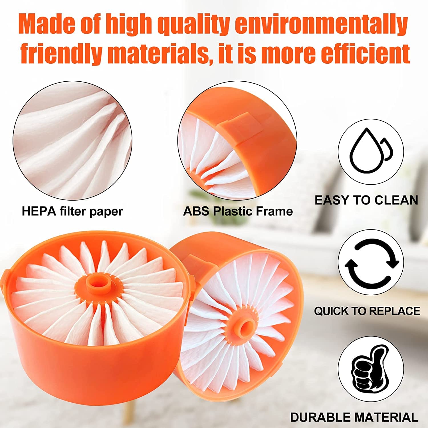 Cepillo De Rodillo De Filtro HEPA Para BLACK + DECKER BSV2020G Piezas De Repuesto Para Aspiradora Inalámbrica, Con Cepillo De Limpieza (paquete De 6