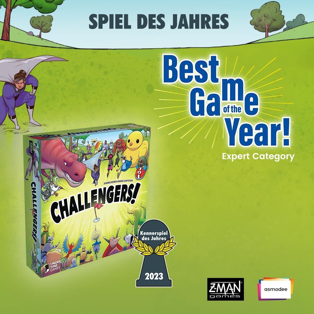 Z-Man Games Challengers | Jeu de société | À partir de 10 ans | 1 à 8 joueurs | 45 minutes de temps de jeu ou plus