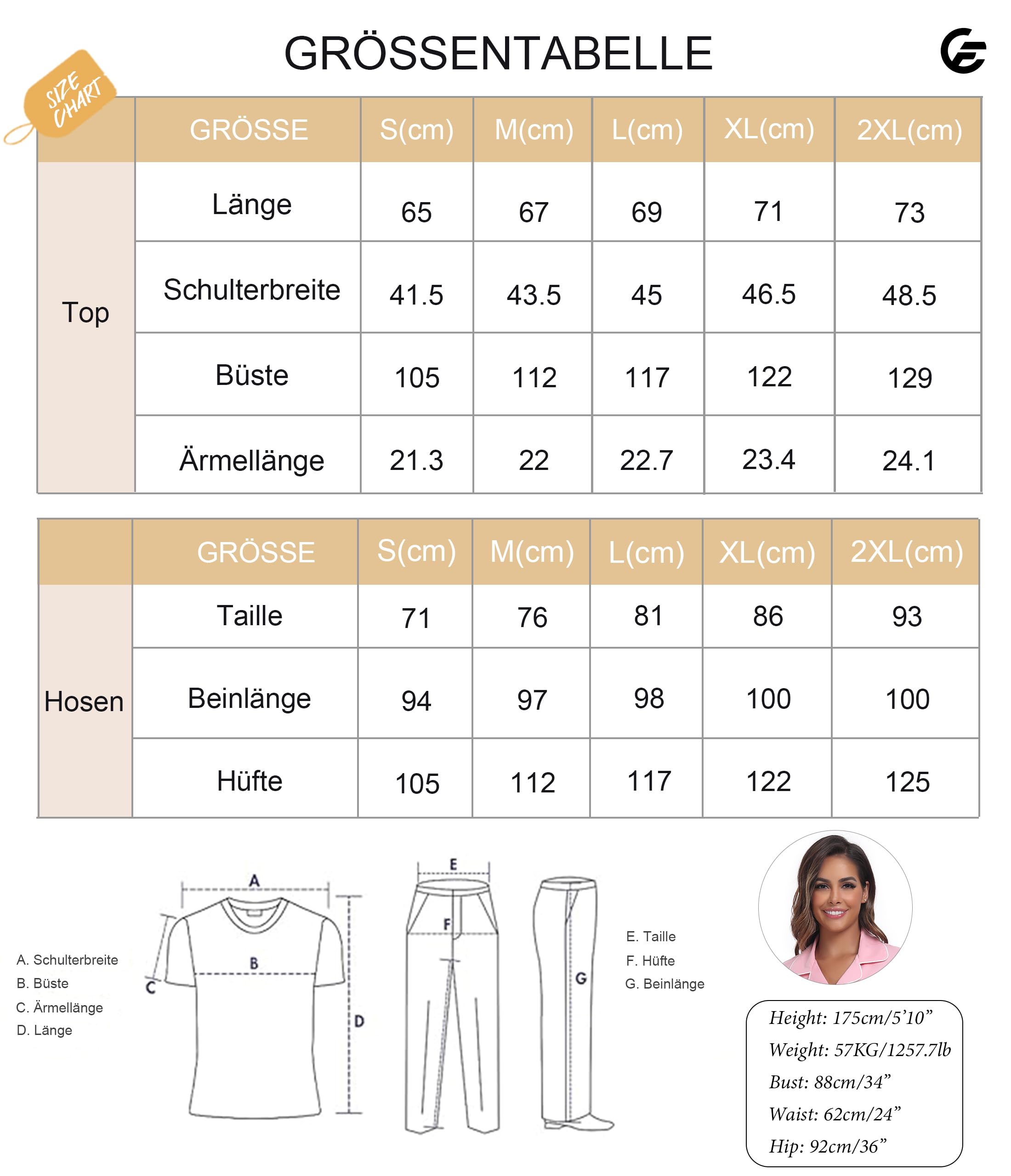 COLORFULLEAF Pyjama 100 % coton pour femme avec boutonnière - Ensemble pyjama deux pièces à manches courtes - Pantalon long pour la maison