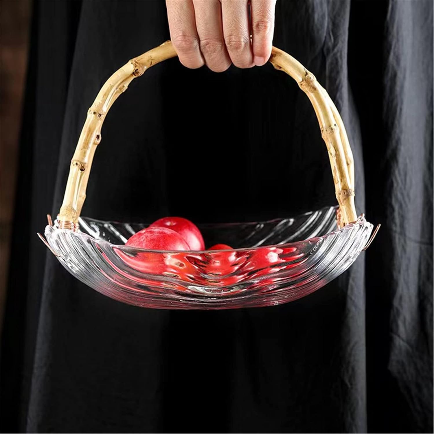 s with Handle Food Serving Living Room Snacks Storage Basket for Kitchen, Bathroom