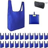 Vista 38 de BeeGreen Bolsas reutilizables para compras, compactas, bonitas, de color sólido, juego de 12 bolsas plegables de reciclaje con cremallera