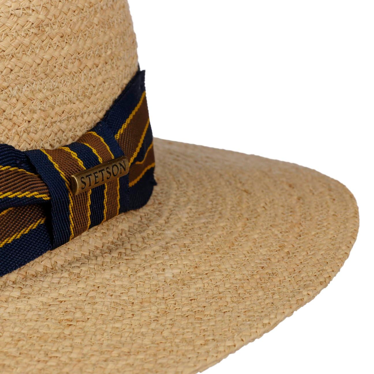 Stetson Yescott Chapeau Traveller Paille Raphia Protection UV 40 Unisexe Printemps Ete