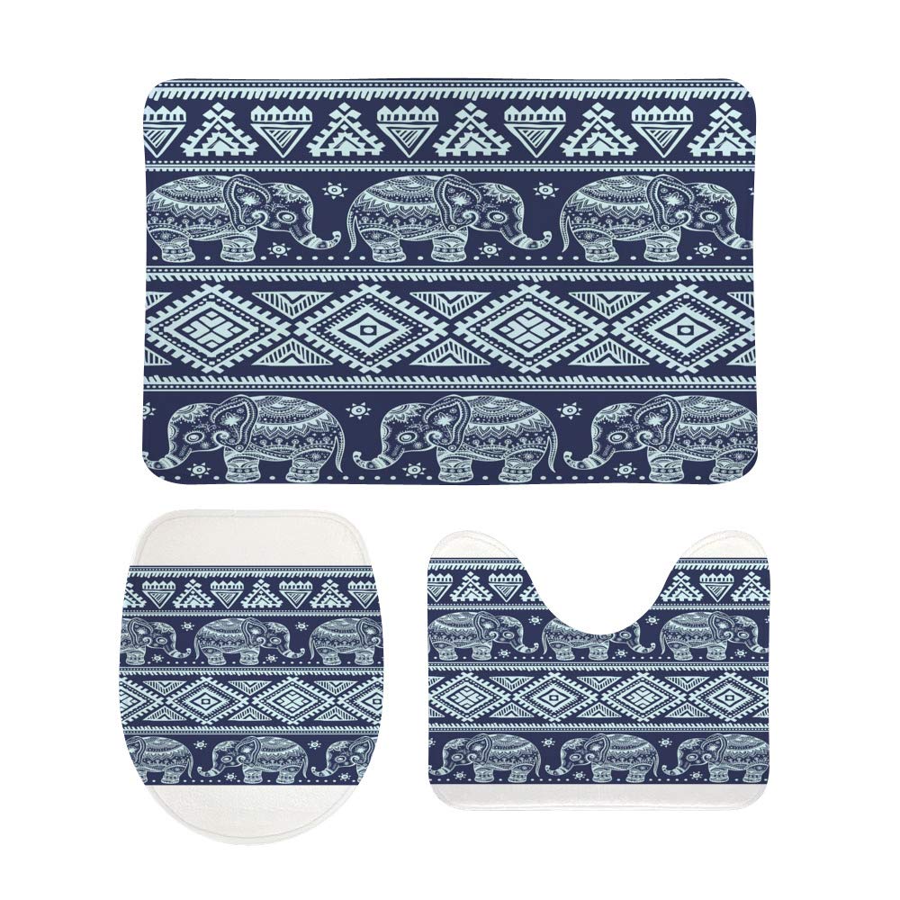 Tapis de bain lavables en forme de U avec housse WC pour sol de douche