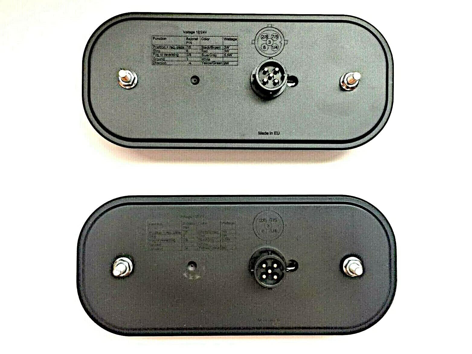 2x LED Rückleuchte 6-functional dynamische Blinker Laufblinker 5 PIN Bajonett mit Kabel 4m Anhängerbeleuchtung