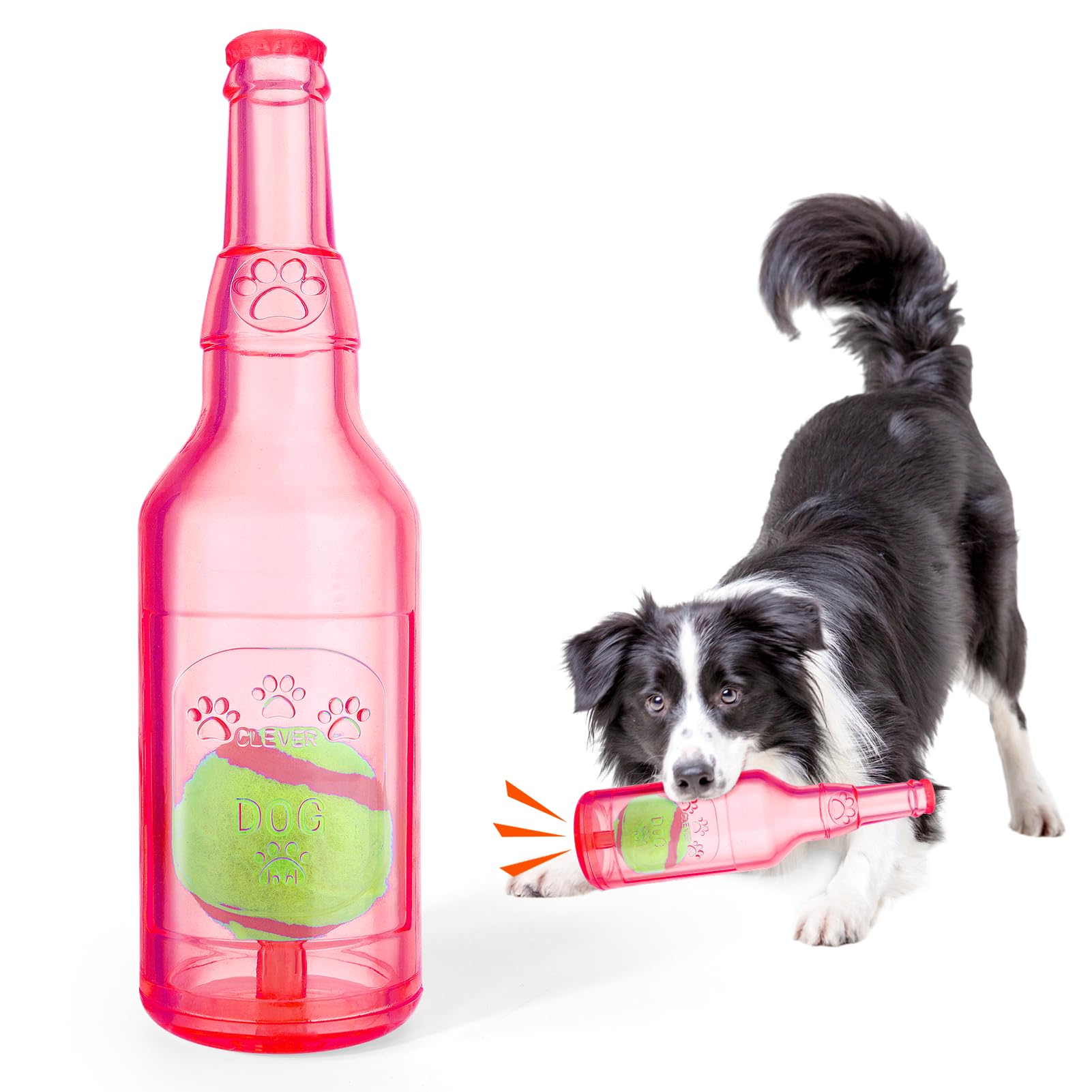 Mity rain Water Bottle Dog Toy - Dog Toys for Aggressive Chewers Cute Squeaky Dog Toys for Large/Medium/Small Dogs Interac...