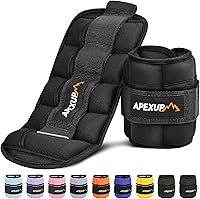 APEXUP 10lbs Adjustable Ankle Weights Pair for Women & Men - Modular Leg Straps for Yoga, Walking, Running, Gym, Therapy