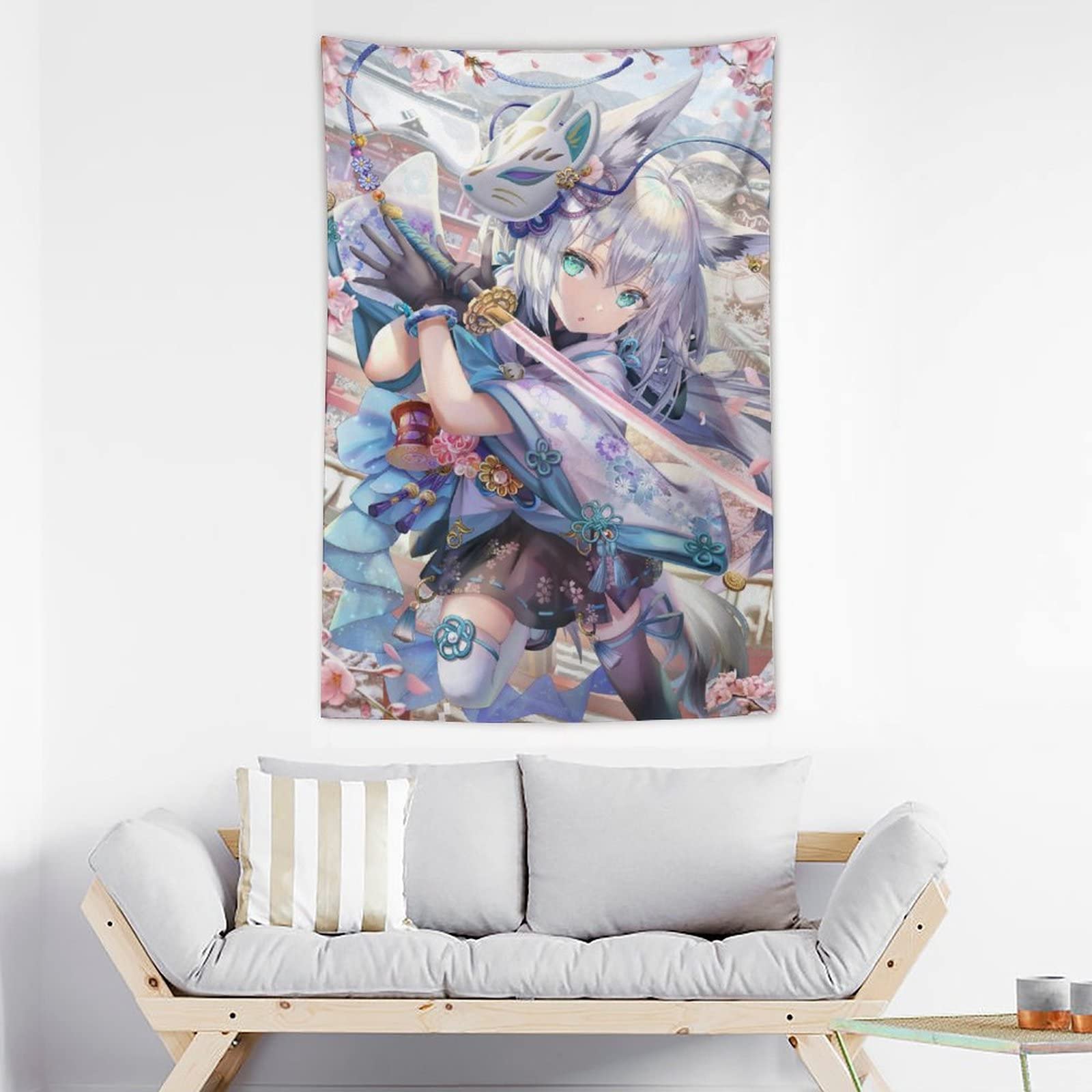 Amazon.co.jp: タペストリー 萌え アニメ柄 VTuber しらかみ フブキ