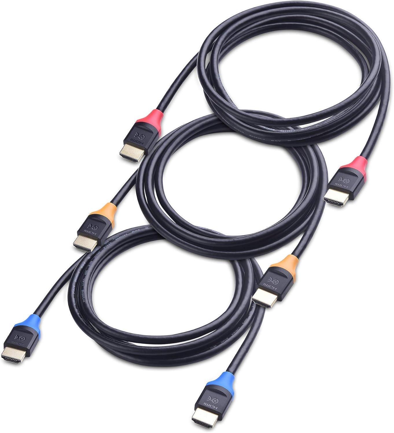 Cable Matters 1-Pack DisplayPort to DisplayPort Cable (DP to DP Cable) & 3-Pack High Speed HDMI to HDMI Cable with HDR, 6 Feet