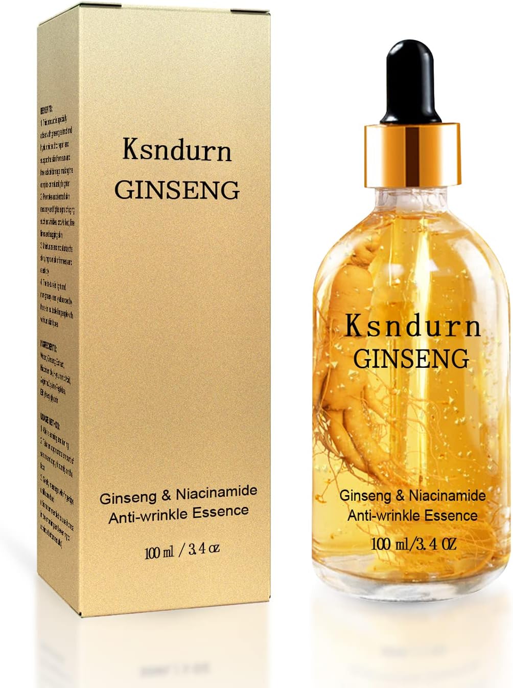 Ginseng Polypeptide Anti-Ageing Essence, Ksndurn Ginseng Anti Wrinkle Serum, Ginseng Essence Water – Reduce Fine Lines & Wrinkles, Hydrate & Moisturise (100ML) Ginseng Polypeptide Anti-Ageing Essence, Ksndurn Ginseng Anti Wrinkle Serum, Ginseng Essence Water – Reduce Fine Lines & Wrinkles, Hydrate & Moisturise (100ML)