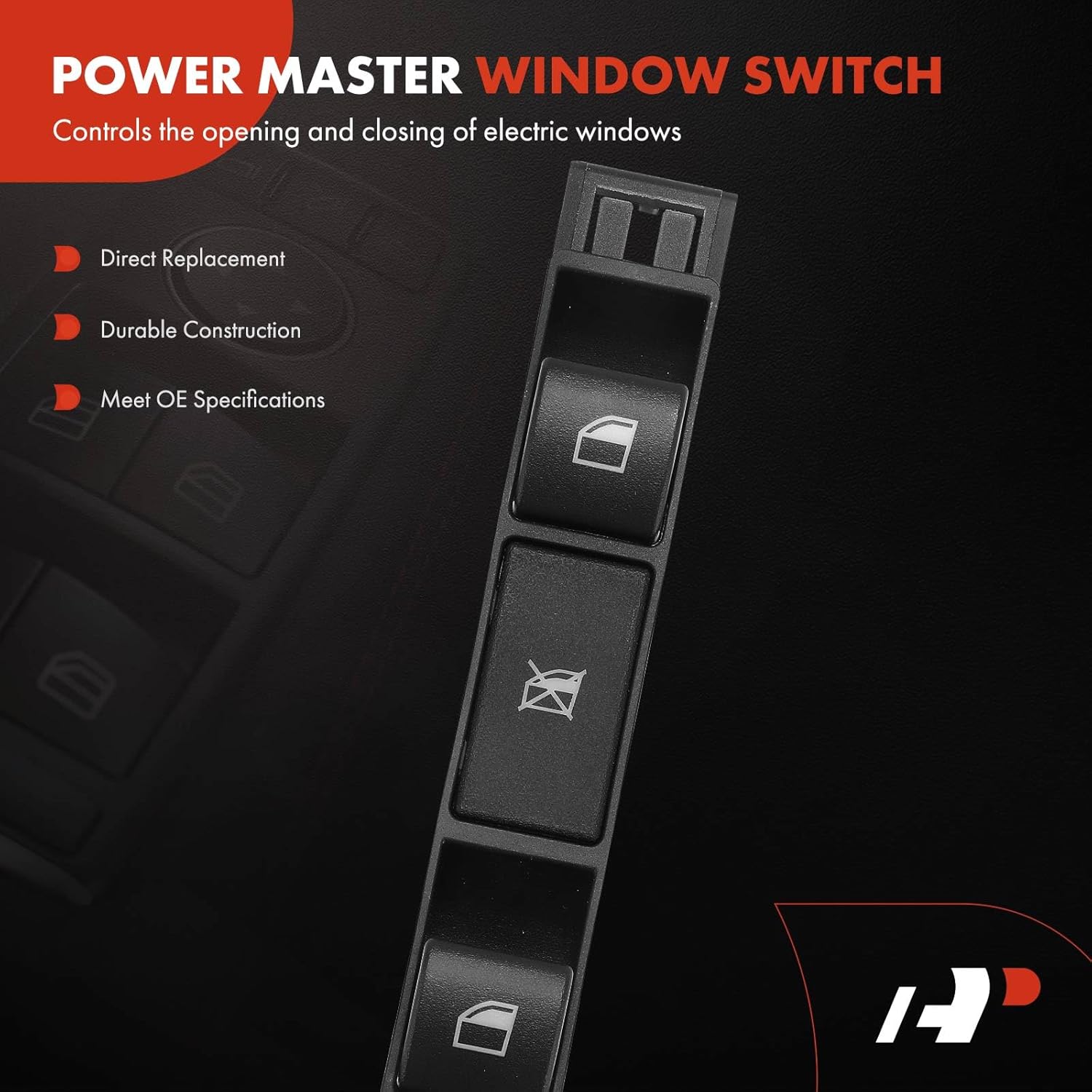 A-Premium Master Power Window Switch Compatible with BMW 323i 2000, 325i/325xi/330i 2001-2005, 328i 1999, 330xi 2004-2005, Front Left Driver Side