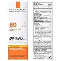 Vista 2 de La Roche-Posay Anthelios Light Fluid Facial Sunscreen SPF 60, Lightweight Sunscreen For Face, Fluid Texture, Broad Spectrum SPF + Antioxidants, Oil