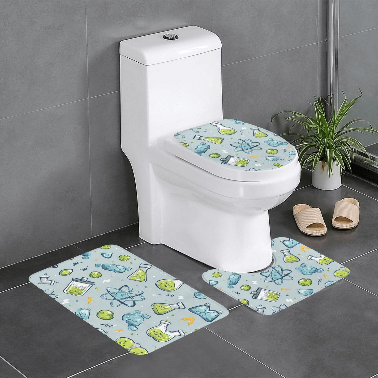 Tapis de salle de bain antidérapants pour sécuriser les toilettes et la coiffeuse