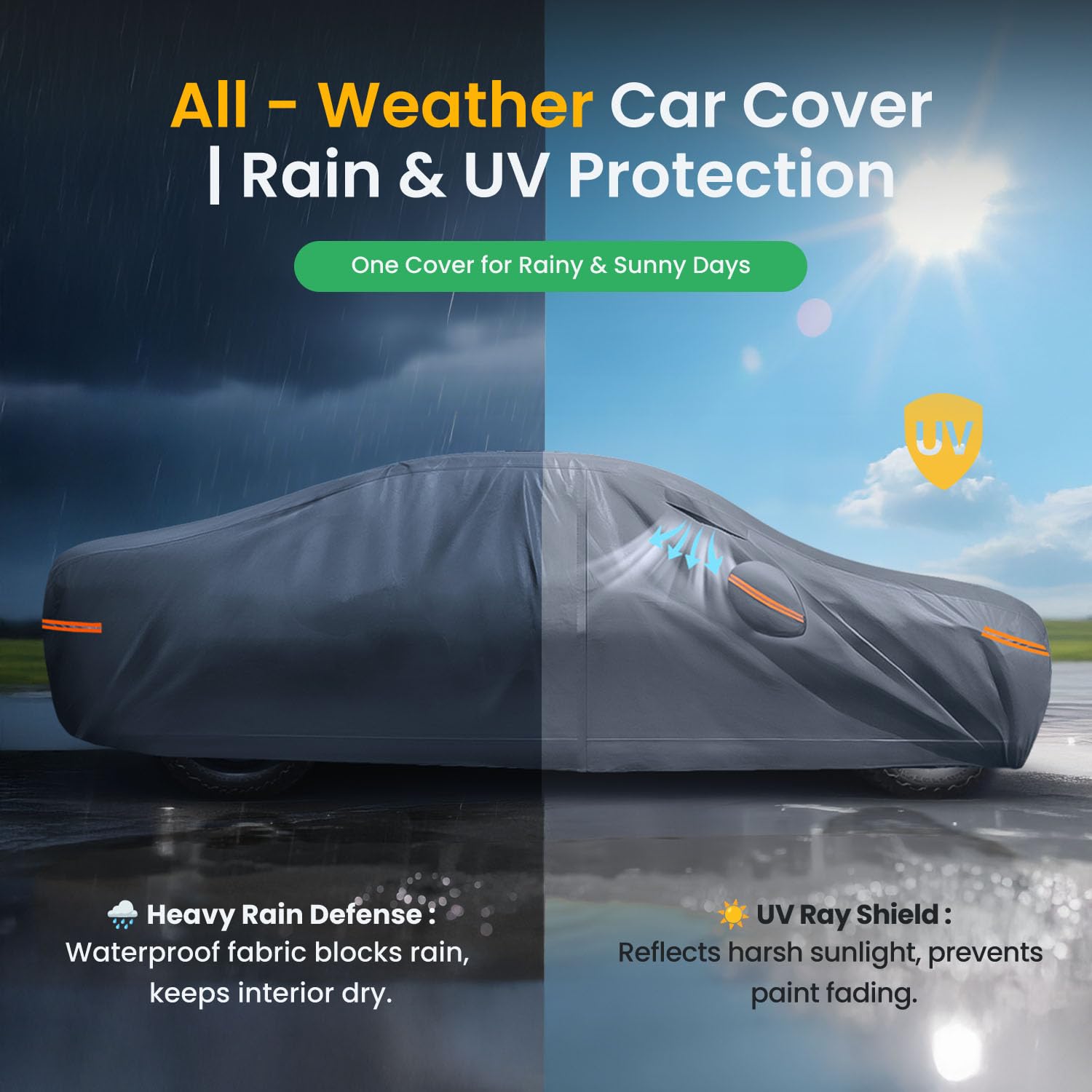 Waterproof Porsche Cayenne 2010-2026 Car Cover with Breathable Vents 2025 Upgrade Premium Covers with Cotton Liner and Zipper — view 4